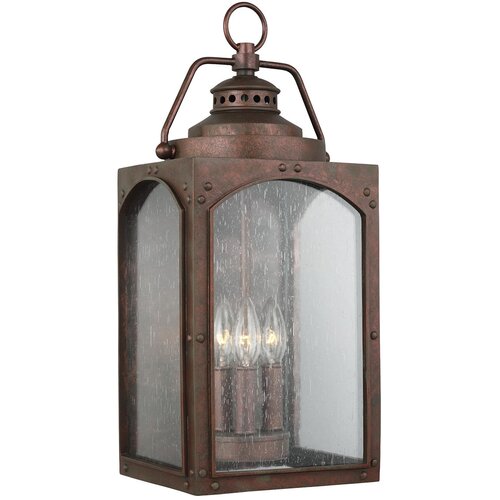 Elstead Lighting Elstead Randhurst Zunanja velika stenska svetilka s 3 lučmi, bakrov oksid, IP44, E14, (22100180) Cene