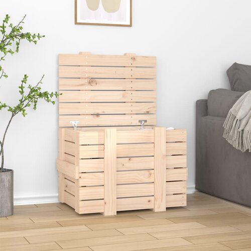 VidaXL Kutija za pohranu 58 x 40 5 x 42 cm od masivne borovine Slike
