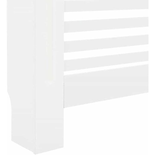 Pokrovi za radijator 2 kom bijeli 112 x 19 x 81,5 cm MDF Slike