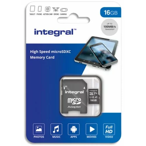 Integral spominska kartica 16GB microSDXC (INSDH16G-100V10)