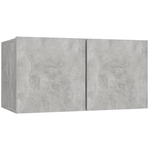 Maison Chic Viseča TV omarica - TV enota - Televizijska omarica betonsko siva 60x30x30 cm, (21699382) Slike