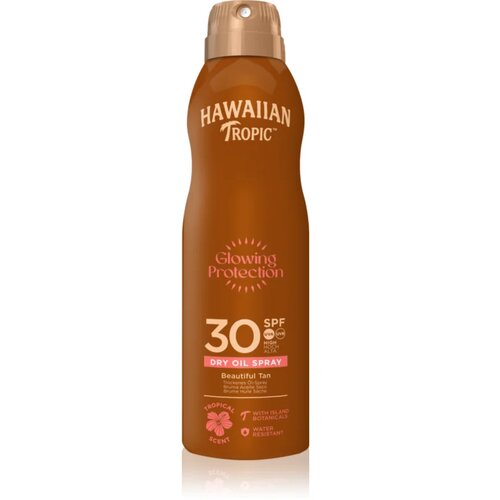 Hawaiian Tropic Glowing Protection Dry Oil Spray suho olje za sončenje v pr&amp;scaron;ilu SPF 30 180 ml Slike