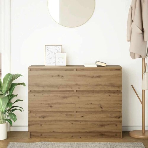 VidaXL Komoda artisan hrast 100x35x76 cm konstruiranog drva Slike