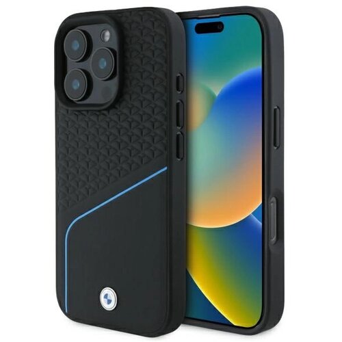 BMW USNJENI OVITEK SIGN TEKSTURIRAN ZA MAGSAFE OVITEK ZA IPHONE 16 PRO MAX ČRN, (21898454) Cene