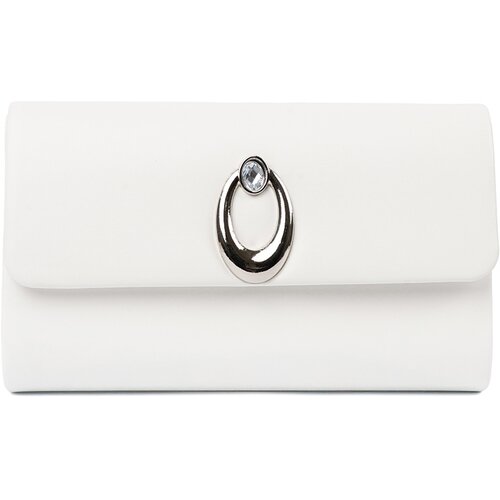 Shelvt White clutch bag with silver elements Cijene