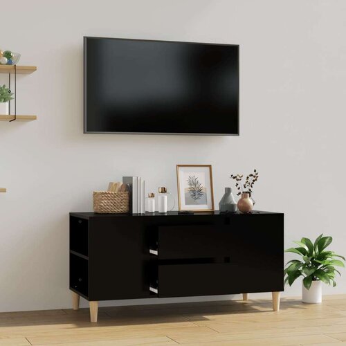 TV ormarić crni 102 x 44 5 x 50 cm od konstruiranog drva Cijene