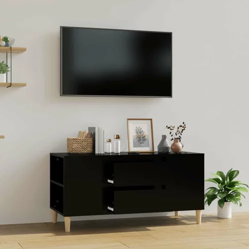 TV ormarić crni 102 x 44 5 x 50 cm od konstruiranog drva
