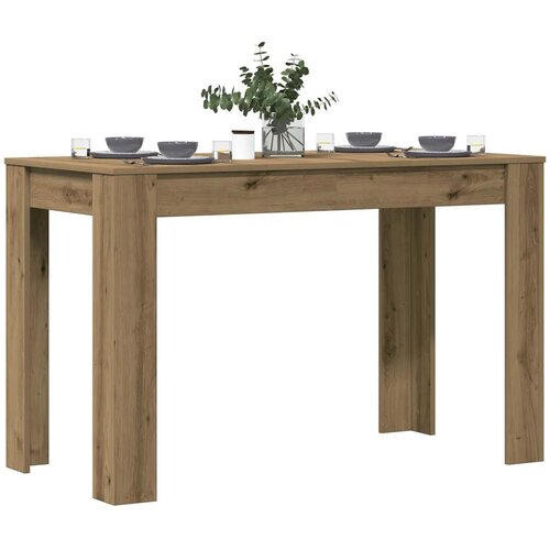 VidaXL Jedilna miza artisian hrast 120x60x76 cm inženirski les Slike