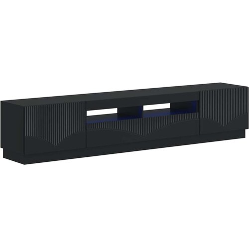  5-dijelni LED TV ormarić Crna Konstruirano drvo - Crna 100 cm Cene