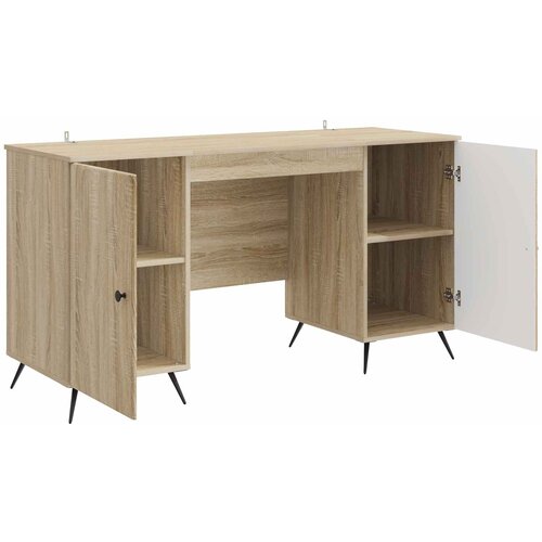  Stol Hrast sonoma 142,5 x 50 x 75 cm Konstruirano drvo Slike