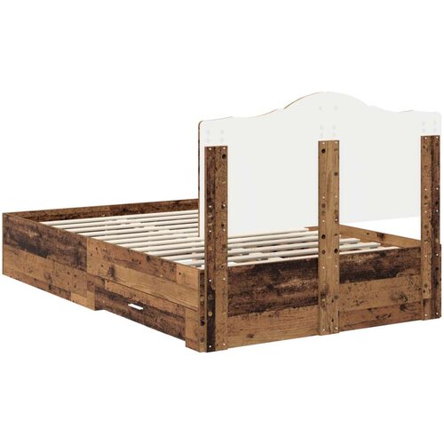  Okvir za krevet Staro drvo 120 x 190 cm Konstruirano drvo Slike