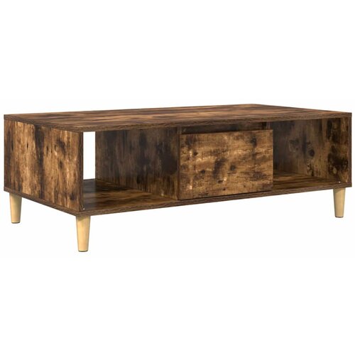VidaXL Klubska miza Dimljeni hrast 103,5 x 60 x 35 cm Konstruiran les, (5000073426) Slike
