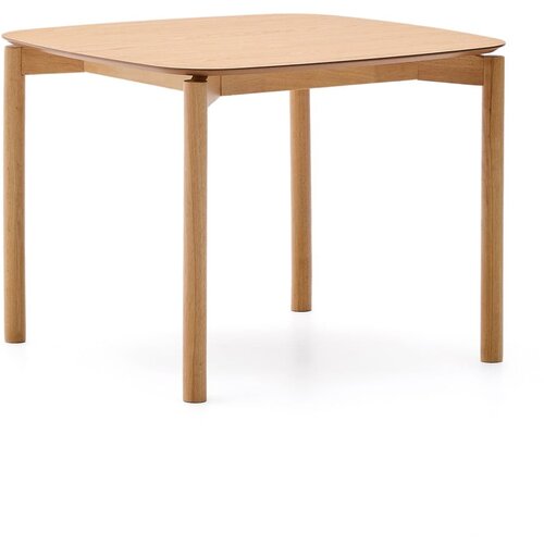 Kave Home Jedilna miza v jesenovem dekorju 100x100 cm Indara &ndash; Cene