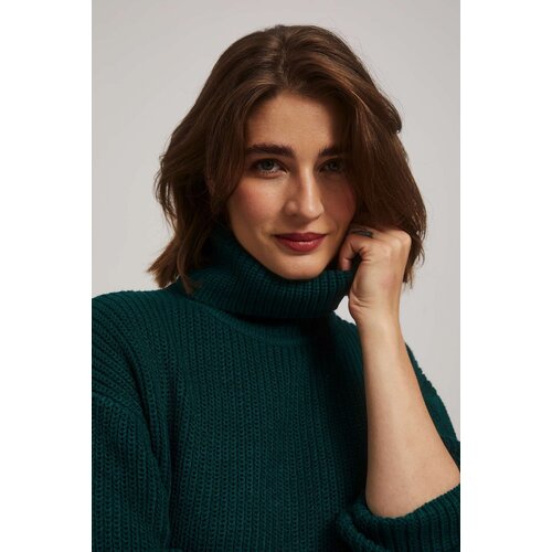 Marisse Emerald Turtleneck Sweater Dress Cene