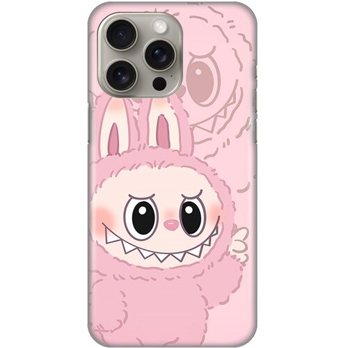  Maska za iPhone 15 Pro Max 6.7 La Bubu Silikonska Print Pink Slike