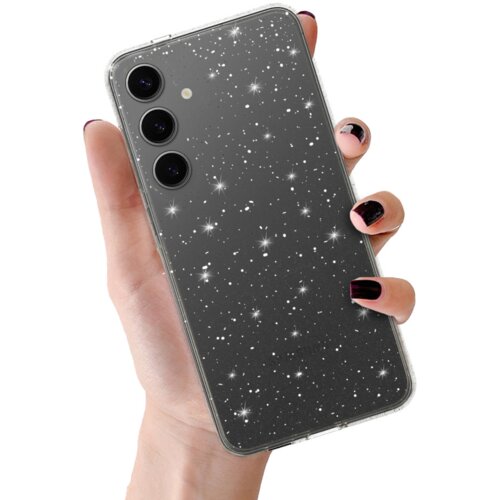 Onasi Silikonski ovitek z bleščicami za Samsung Galaxy A36 - prozoren s srebrnimi bleščicami Cene