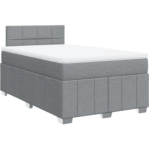 Maison Chic Box spring postelja - Vzmetna postelja z vzmetnico svetlo siva 120x200 cm blago SL5076, (21907492) Cene