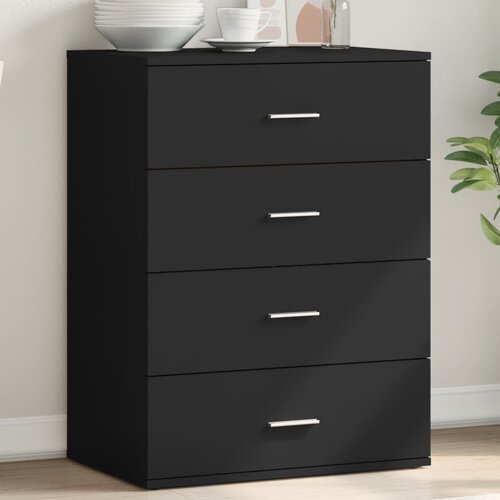 VidaXL Komoda črna 60x39x80 cm inženirski les Slike