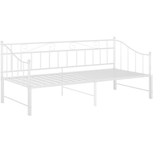  Okvir za krevet na razvlačenje bijeli metalni 90 x 200 cm Slike