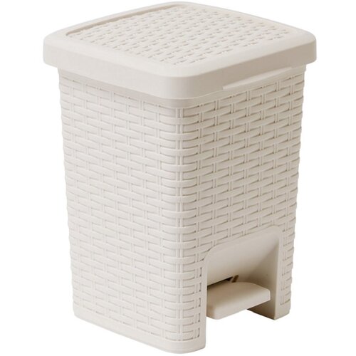 Addis krem kupaonski ko&amp;scaron; za smeće s pedalom Rattan Pedal Bin Calico, 6 l Slike