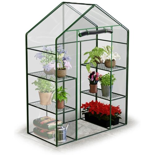  Vrtni staklenik s policama 140x71x19cm Slike