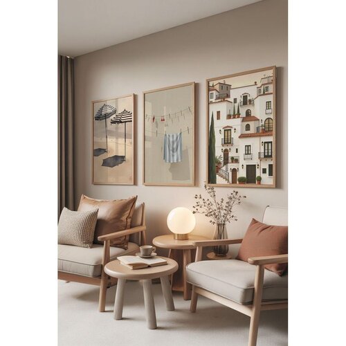 WALLXPERT Ç-300861 - 3040 Set dekorativnih slika u više boja (3 komada) Cene