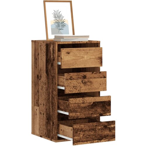 Furnova Kotni predalnik starinski les 40x41x76 cm inženirski les, (21950573) Slike