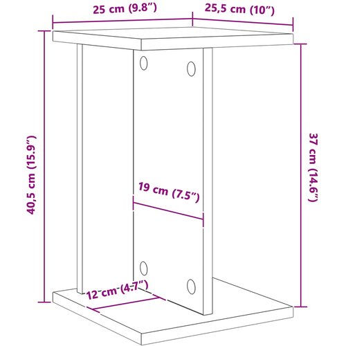  Stalak za biljke Betonsko Siva 25 x 25,5 x 40,5 cm Slike