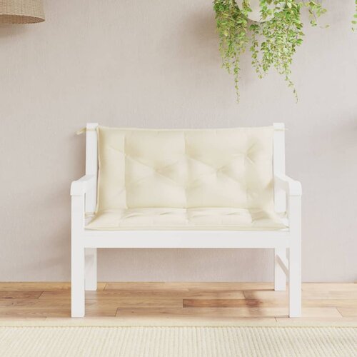 vidaXL Blazina za vrtno klop 2 kosa krem 100x50x7cm oxford tkanina Cene