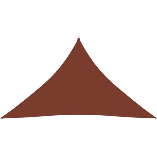 VidaXL Senčno jadro oksford blago trikotno 3,5x3,5x4,9 m terakota Slike