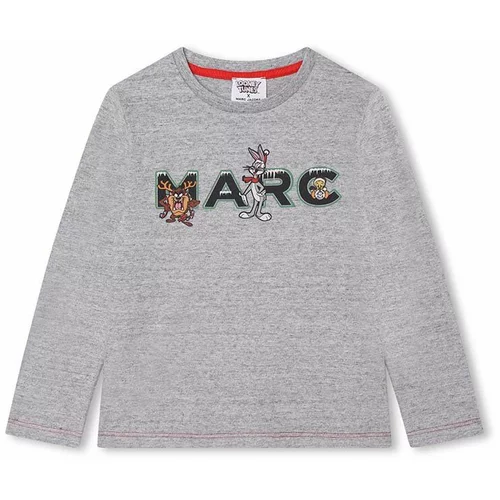 Marc Jacobs Dječja pamučna majica dugih rukava x Looney Tunes boja: siva, s tiskom