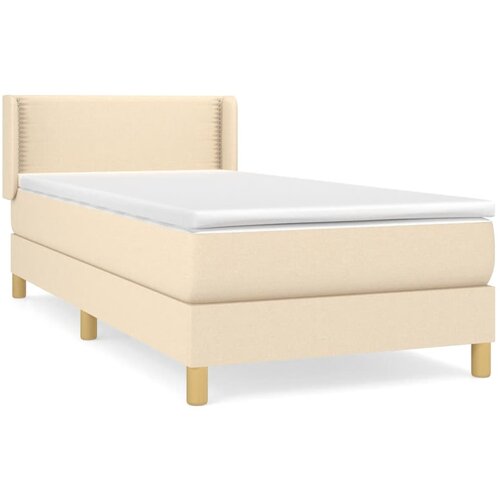 Maison Chic Box spring postelja - Vzmetna postelja z vzmetnico krem 100x200 cm blago SL13961, (21884757) Cene
