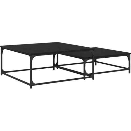 vidaXL Gnezdeča Kavna Miza 2 pcs Črni hrast 80 x 8035 x cm, (5000083347) Cene