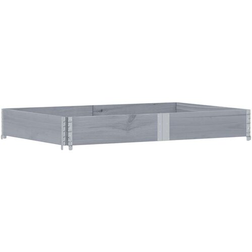 VidaXL Okvir za palete sivi 150 x 100 cm od masivne borovine Slike