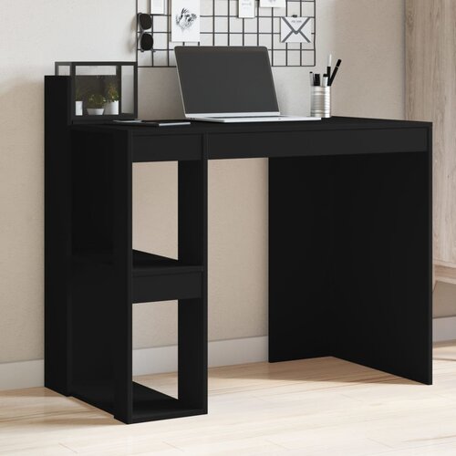 Furnova Pisarniška pisalna miza črna 103,5x56,5x94 cm inž. les, (22081392) Cene