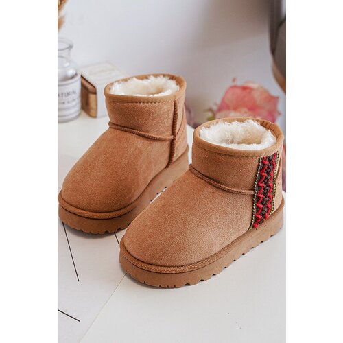 Kesi Children&amp;#039;s insulated snow boots Camel Leonora Slike