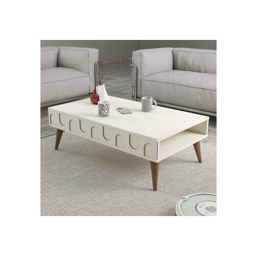 Hanah home Club sto Lyon 34, 105x34.6x60 cm, krem Slike