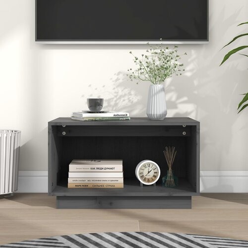 VidaXL TV omarica siva 60x35x35 cm trdna borovina Slike