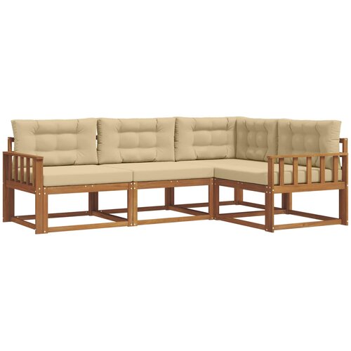  Set vanjskih sofa 4 kom. Prirodna i bež Smeđa 247,5 x 168,5 x 73 cm Slike