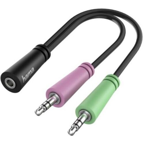 Hama Audio adapter 2x 3-pin 3.5mm (mu&amp;scaron;ki) na 4-pin 3.5mm (ženski) Slike