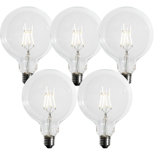 LUEDD Komplet 5 E27 3-stopenjska zatemljiva LED spiralna žarnica G125 4W 450lm 3000K Cene
