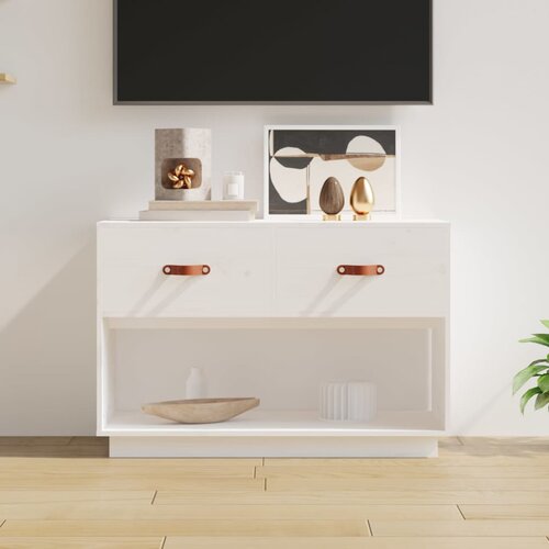 vidaXL TV ormarić bijeli 90 x 40 x 60 cm od masivne borovine Cijene