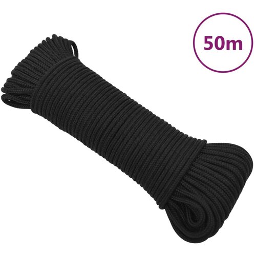 vidaXL brodski konop tamnocrni 3 mm 50 m od polipropilena Cijene