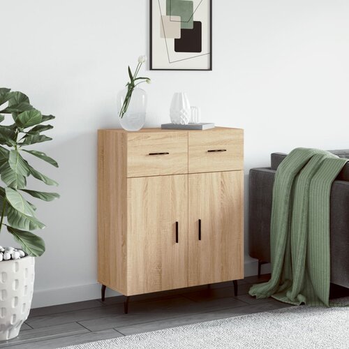 vidaXL Komoda sonoma hrast 69,5x34x90 cm inženirski les Cene