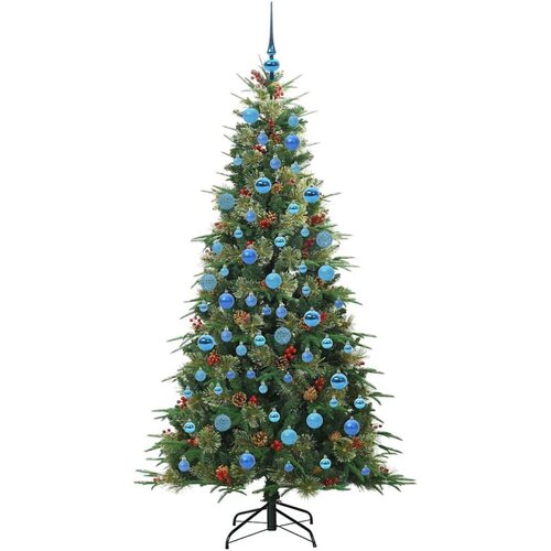 VidaXL Umjetno božićno drvce s nogom s stalakom Zelena 180 cm PE i PVC Slike