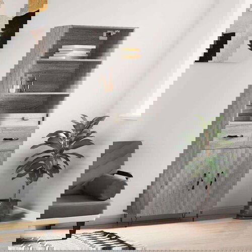  Visoka komoda siva sonome 69 5x34x180 cm od konstruiranog drva Cijene