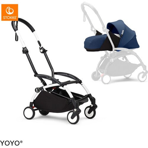 Stokke Ogrodje vozička white frame 0+ newborn pack Yoyo® air france blue Cene