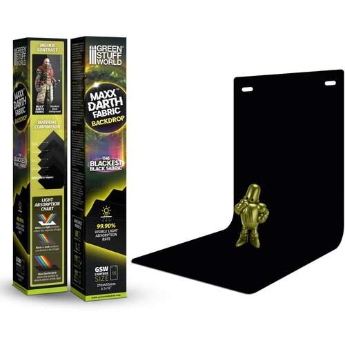 Green Stuff World Black Maxx Darth Backdrop - Small Lightbox | Ultra Crna Pozadina za Lightbox Cene