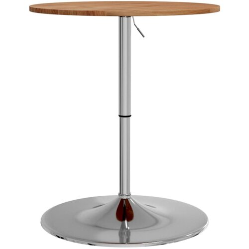 VidaXL Barska miza svetlo rjava &amp;Oslash;60x89,5 cm trdna hrastovina, (21298449) Slike