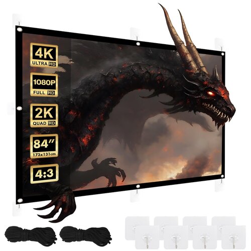 Maclean projection screen, 84, 175x131cm, 25mm 4:3 border, tension hooks, MC-166 Cijene